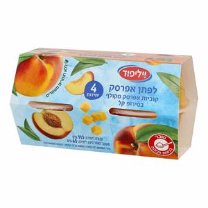 רביעיית לפתן אפרסק בסירופ קל 113גרם (12)