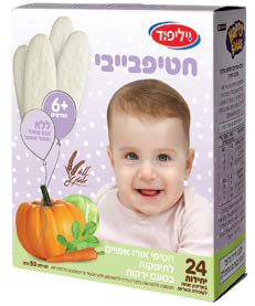 ויליפוד חטיף אורז אפוי בטעם ירקות לתינוקות 50 גרם
