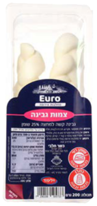 צמות - גבינה חצי קשה 25%שומן 200גרם
